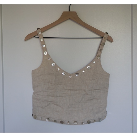 STAUD NWT Vittoria Button Trim Tank - Picture 1 of 5